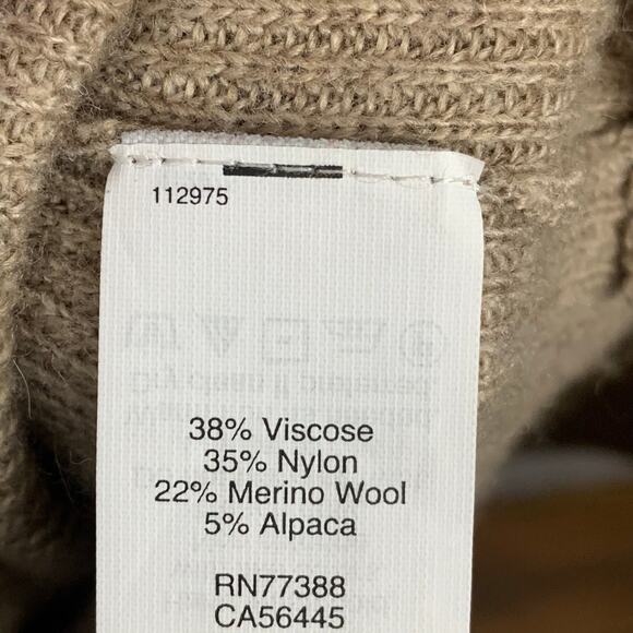 Madewell Sweater Dress Womens Large Tan Wool Alpaca Blend Knitted Pullover - Picture 6 of 7